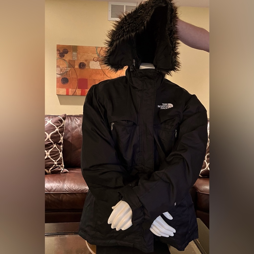 A women's HyVent Hooded Jacket by North Face